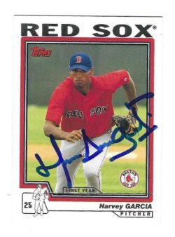 Autographed  HARVEY GARCIA Boston Red Sox 2004 Topps Card