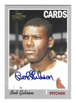 Autographed BOB GIBSON St. Louis Cardinals 2004 Topps All-time Fan Favorites Card