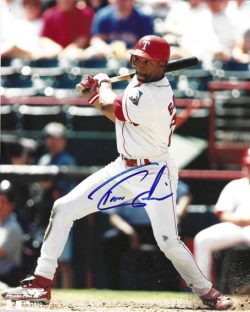 AUTOGRAPHED TOM GOODWIN 8X10 Texas Rangers Photo