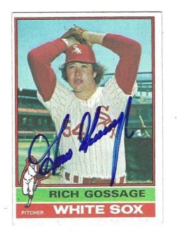 Autographed GOOSE GOSSAGE Chicago White Sox 1976 Topps Card