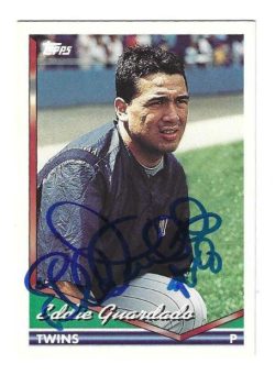 Autographed EDDIE GUARDADO Minnesota Twins 1994 Topps Card