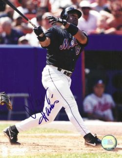 AUTOGRAPHED LENNY HARRIS 8x10 New York Mets photo