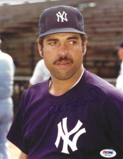 AUTOGRAPHED AL HOLLAND 8x10 New York Yankees Photo PSA/DNA
