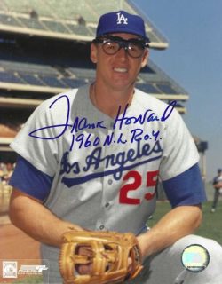 AUTOGRAPHED FRANK HOWARD "ROY NL 1960" 8x10 Los Angeles Dodgers photo