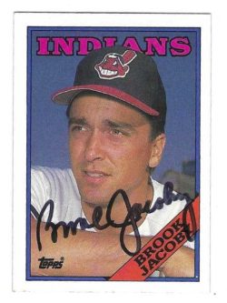 Autographed BROOK JACOBY Cleveland Indians 1988 Topps Card