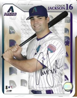 Autographed CONOR JACKSON 8X10 Arizona Diamondbacks Photo