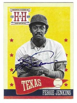 Autographed FERGIE JENKINS Texas Rangers 2013 Panini Hometown Heroes Card