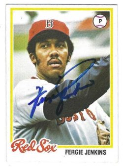 Autographed FERGIE JENKINS Boston Red Sox 1978 Topps Card