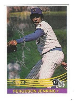 Autographed FERGIE JENKINS Chicago Cubs 1984 Donruss Card