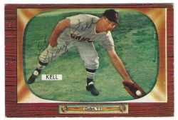 Autographed GEORGE KELL Detroit Tigers 1955 Bowman Card