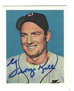 Autographed GEORGE KELL Detroit Tigers 1982 G.S. Gallery All Time Greats Card