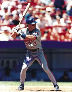 AUTOGRAPHED MIKE LANSING 8x10 Montreal Expos Photo