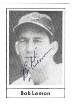 Autographed BOB LEMON Cleveland Indians 1978 Grand Slam Card