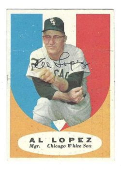 Autographed AL LOPEZ Chicago White Sox 1961 Topps Card