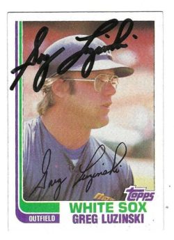Autographed GREG LUZINSKI Chicago White Sox 1982 Topps Card
