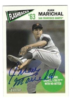 Autographed JUAN MARICHAL San Francisco Giants 2012 Topps Heritage Card