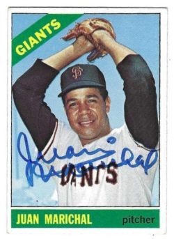 Autographed JUAN MARICHAL San Francisco Giants 1966 Topps Card