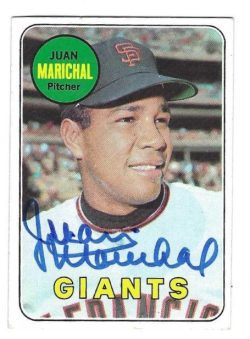 Autographed JUAN MARICHAL San Francisco Giants 1969 Topps Card