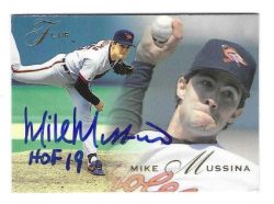 Autographed MIKE MUSSINA "HOF 19" Baltimore Orioles 1993 Fleer Flair Card