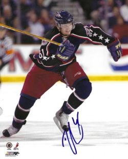 Autographed  RICK NASH 8X10 Columbus Blue Jackets Photo