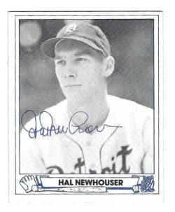 Autographed HAL NEWHOUSER Detroit Tigers 1983 TCMA 1994 Play Ball Reprint Card