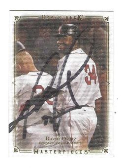 Autographed DAVID ORTIZ Boston Red Sox 2008 Upper Deck Masterpieces Card
