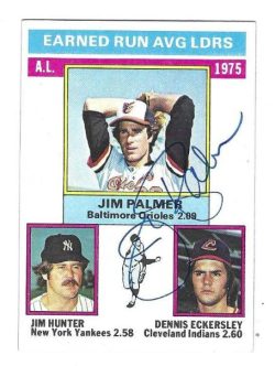 Autographed JIM PALMER Baltimore Orioles 1976 Topps Card