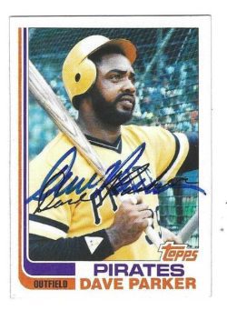 Autographed DAVE PARKER Pittsburgh Pirates 1982 Topps Card