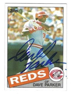 Autographed DAVE PARKER Cincinnati Reds 1985 Topps Card