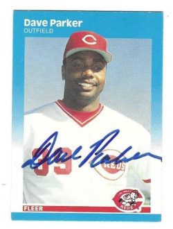 Autographed DAVE PARKER Cincinnati Reds 1987 Fleer Card