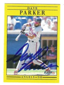 Autographed DAVE PARKER California Angels 1991 Fleer Card