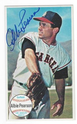 Autographed ALBIE PEARSON 1964 Topps Giant Card