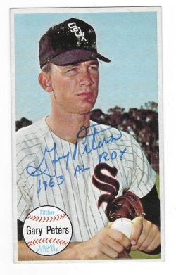 Autographed GARY PETERS 1964 Topps 1963 ROY Giant Card