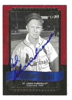 Autographed RED SCHOENDIENST 2003 Upper Deck Legendary Cuts