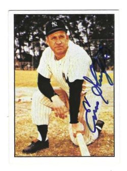 Autographed  ENOS SLAUGHTER New York Yankees 1979 TCMA Card