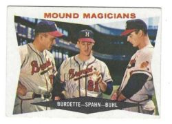 Autographed  WARREN SPAHN Milwaukee Braves 1960 Topps card