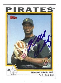Autographed WARDELL STARLING Pittsburgh Pirates 2004 Topps Card