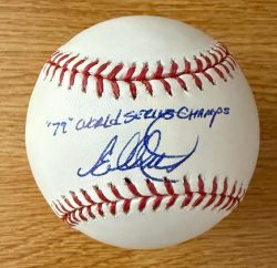 Autographed ED OTT Pirates "79 World Series Champs" Official Major League Baseball