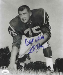 AUTOGRAPHED ED TONER Boston Patriots 8x10 photo JSA