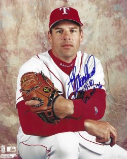 AUTOGRAPHED JOHN WETTELAND 8x10 Texas Rangers Photo