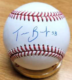 Autographed TANNER BANKS Official Major League Baseball