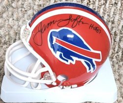 Autographed JAMES LOFTON "HOF 03" Buffalo Bills Mini Helmet