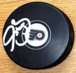 Autographed SEAN BURKE Philadelphia Flyers Hockey Puck