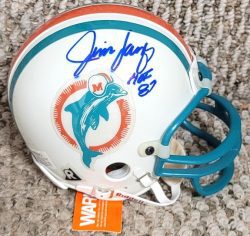 Autographed JIM LANGER "HOF 87" Miami Dolphins Mini Helmet