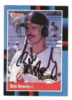 Autographed BOB BRENLY San Francisco Giants 1988 Donruss Card