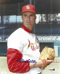 Autographed STEVE CARLTON 8x10 St. Louis Cardinals Photo JSA