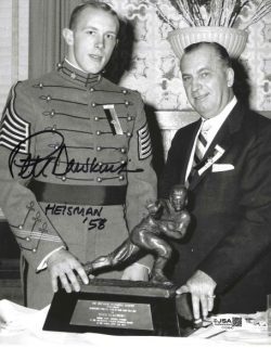 Autographed PETE DAWKINS Heisman 58 8x10 Army Photo JSA