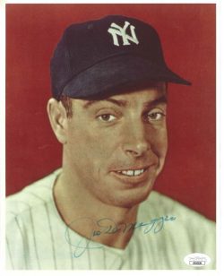 Autographed JOE DIMAGGIO 8X10 New York Yankees Photo JSA Letter