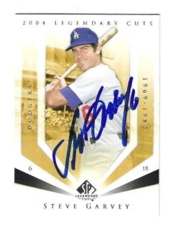 Autographed STEVE GARVEY Los Angeles Dodgers 2004 Upper Deck SP Legendary Cuts Card