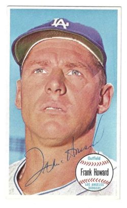 Autographed FRANK HOWARD Los Angeles Dodgers 1964 Topps Giant Card